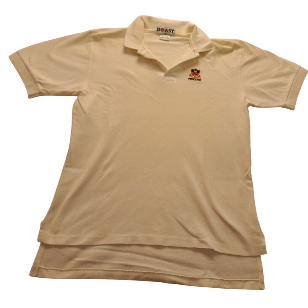 Vintage Boast Princeton Polo Shirt Men's XL White Cotton Pique Ivy League HK